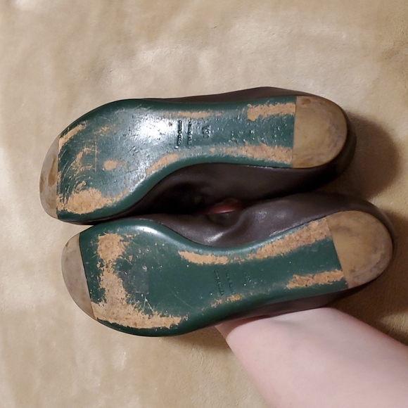 Ramirez Brown Italian Leather Ballet Flats size 38 1/2 - Picture 3 of 12